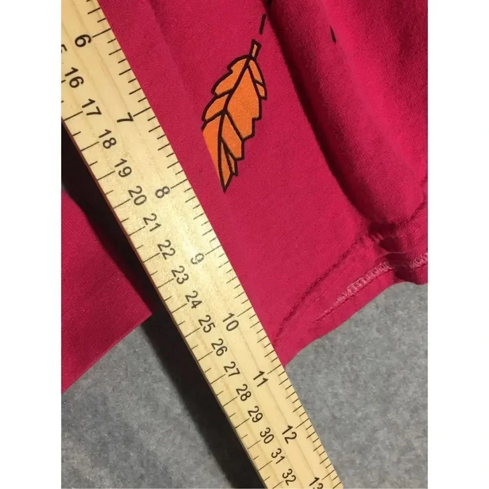 Girls Buster Brown Shirt Size 6X Pink Dress Vintage Trees Leaves Autumn Fall - Picture 6 of 6